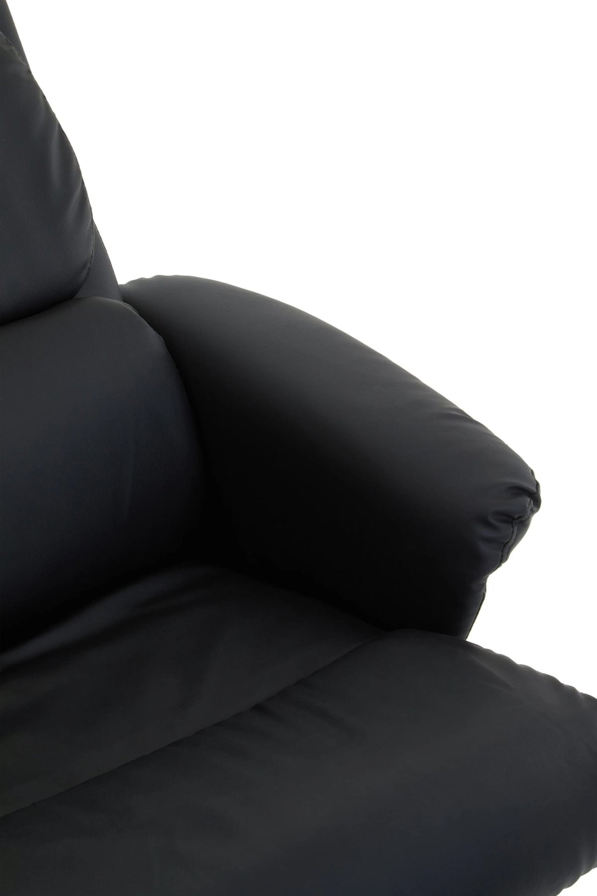 Nantwich Leather Effect Reclining Chair with Footstool