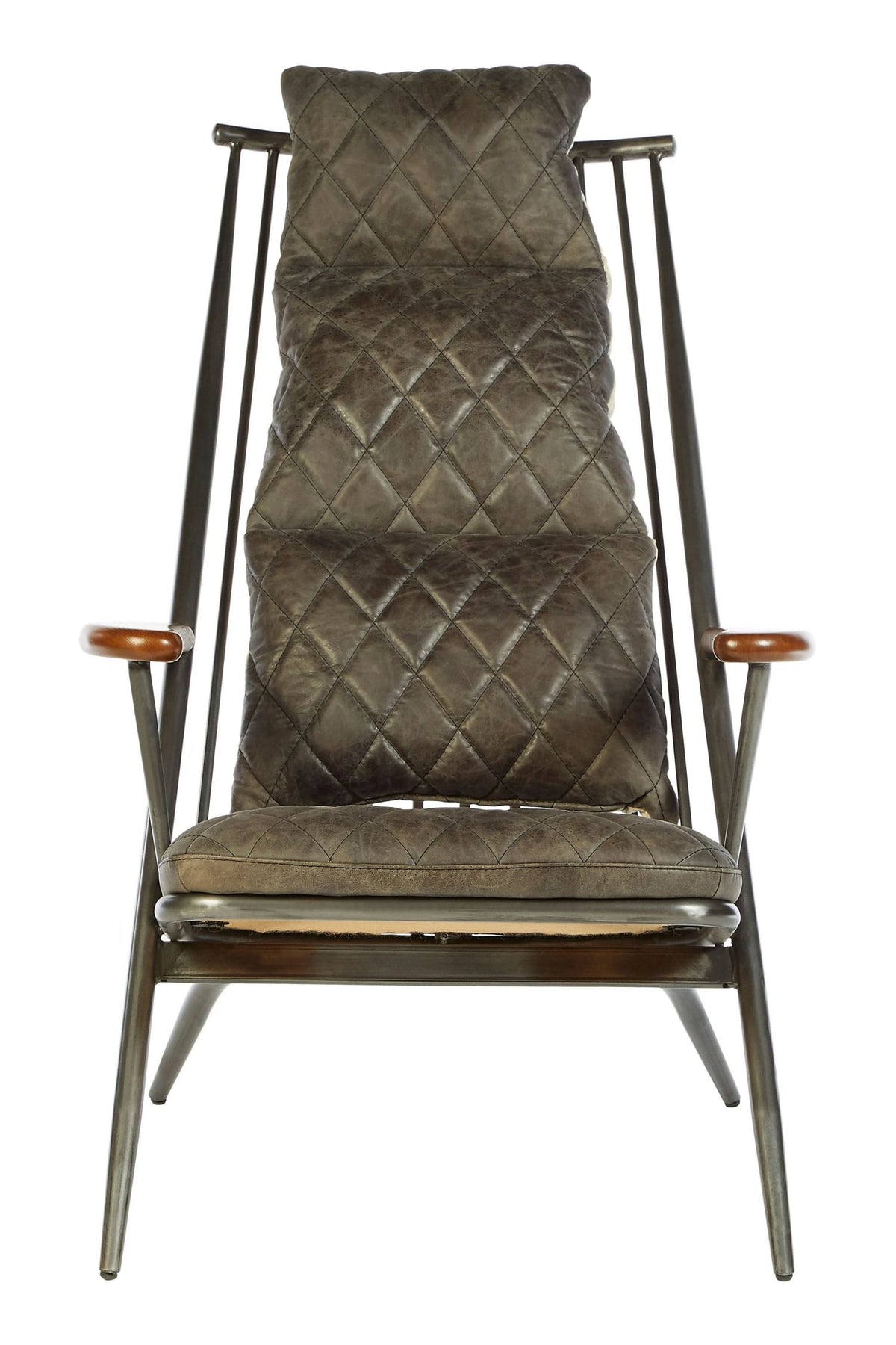 Harrogate Leather High Back Chair #colour_grey
