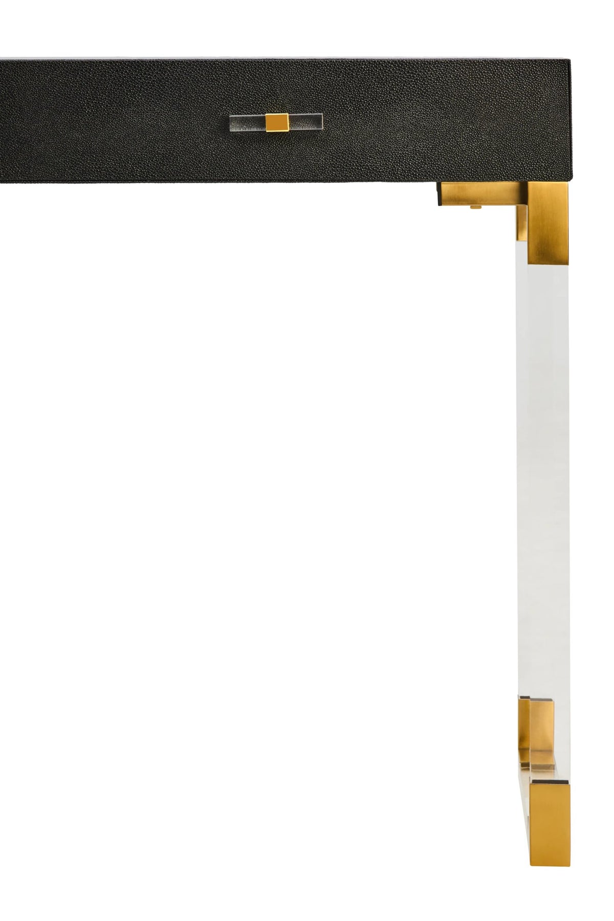 Ashbourne Black Shagreen Effect 2 Drawer Console Table