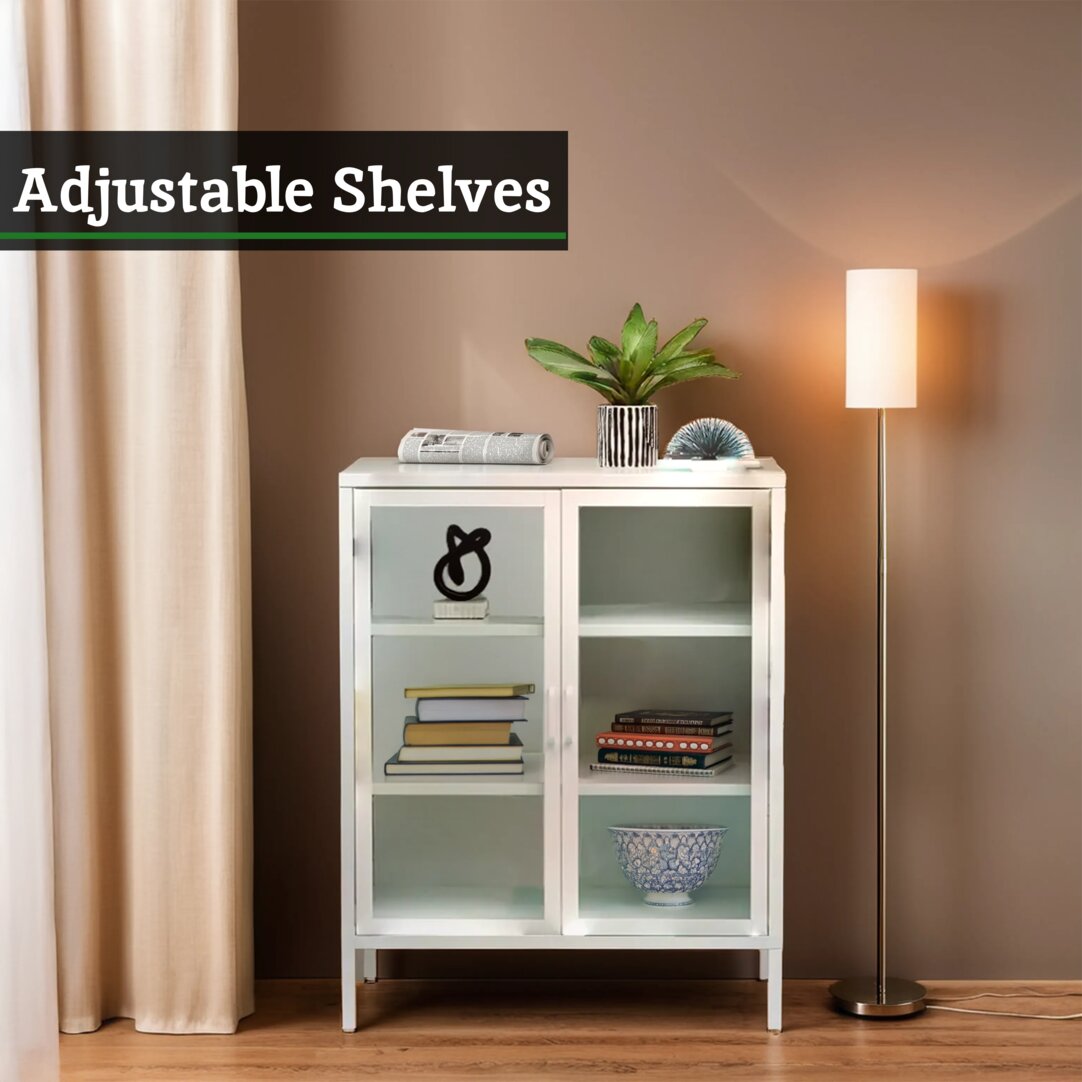 Cambridge Two Door White Metal Cabinet