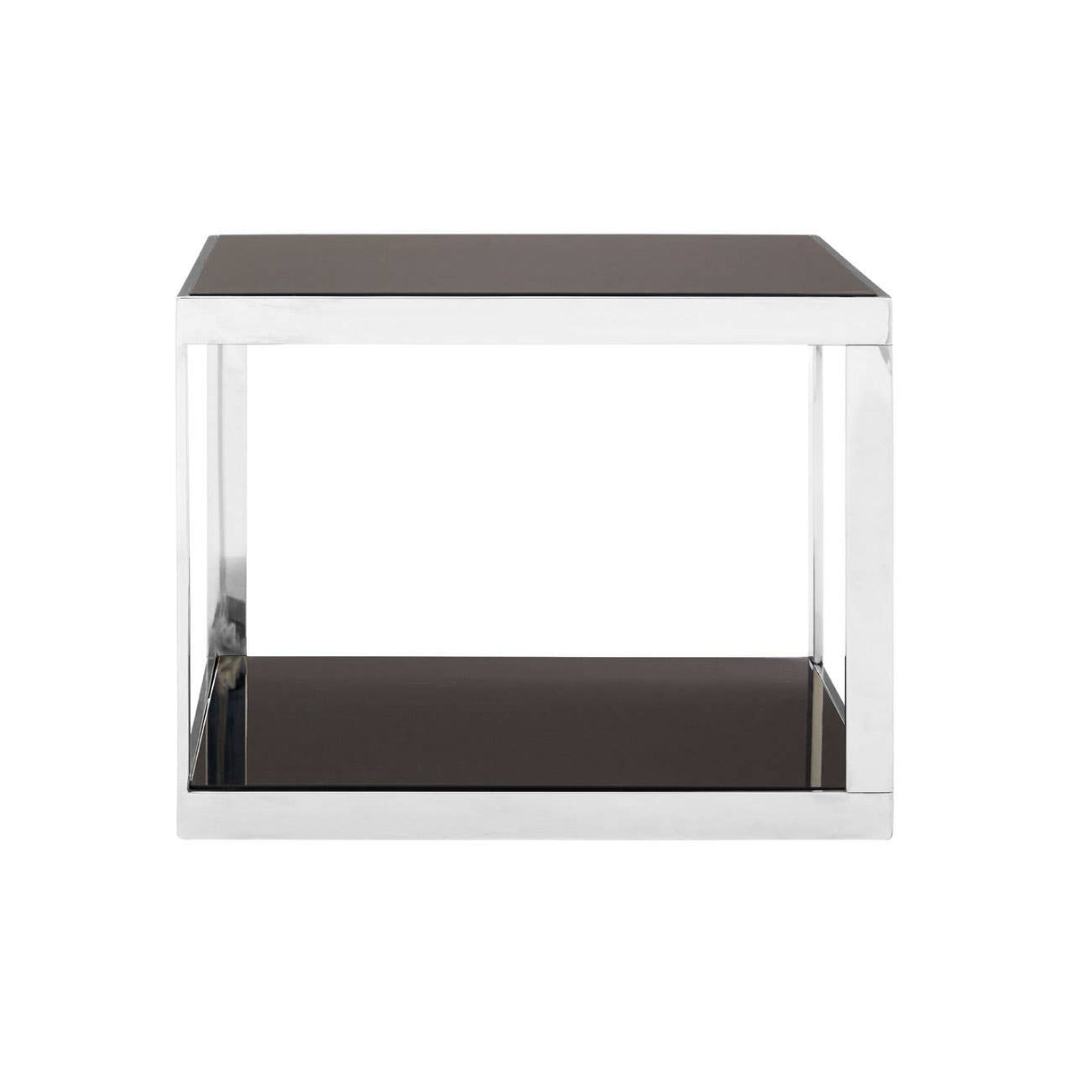 Monaco Square Coffee Table with Black Glass