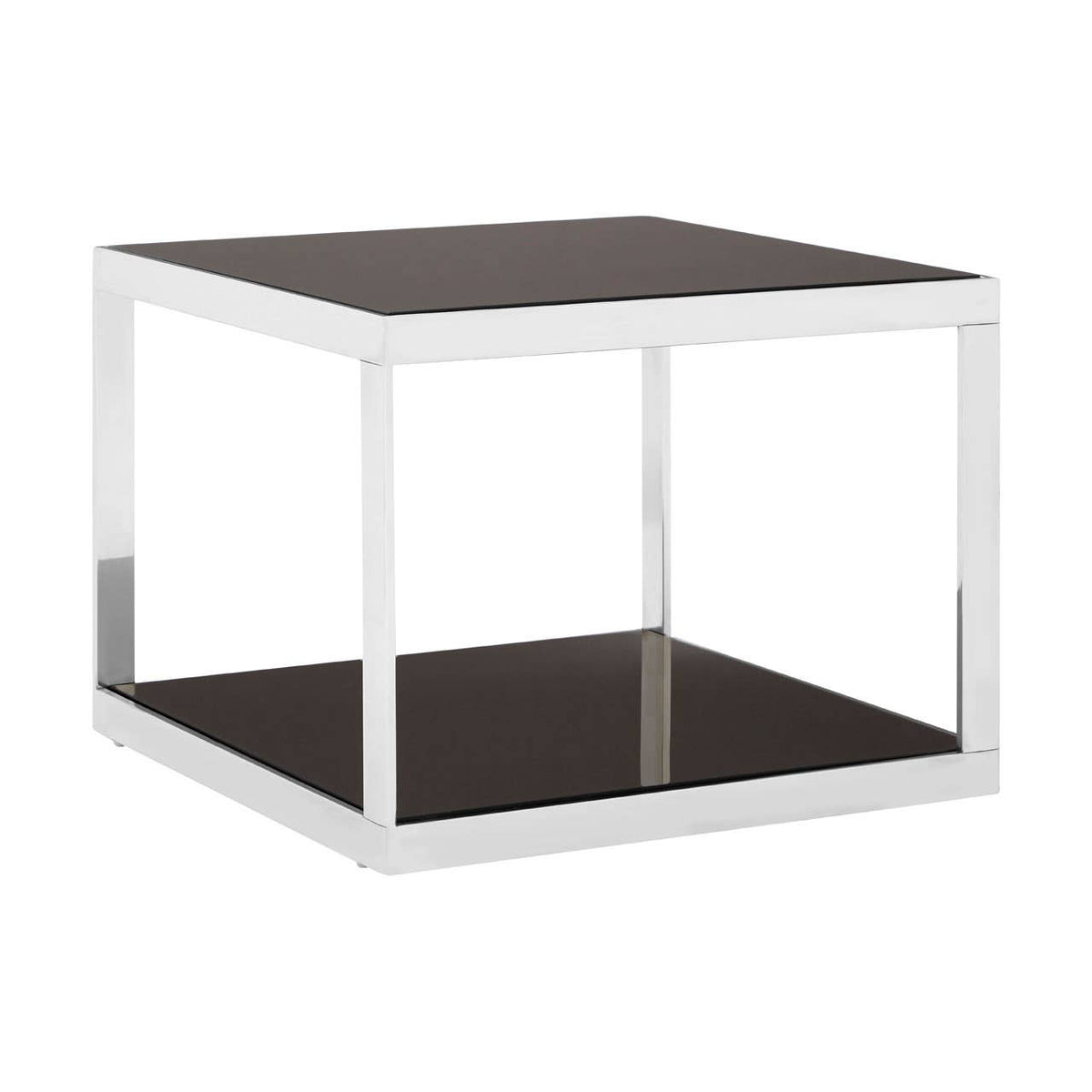 Monaco Square Coffee Table with Black Glass
