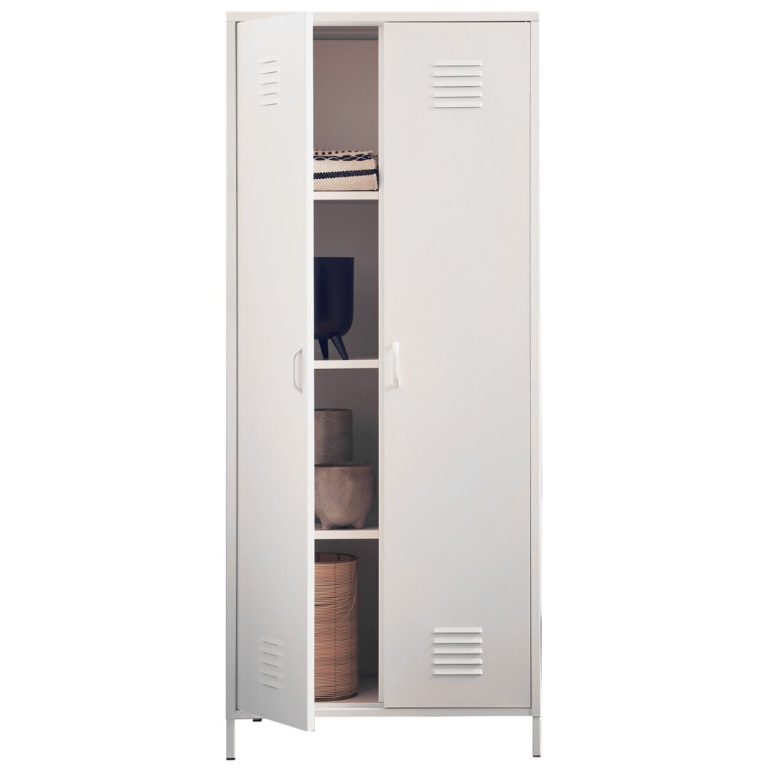 Granada White Two Door Locker Style Wardrobe