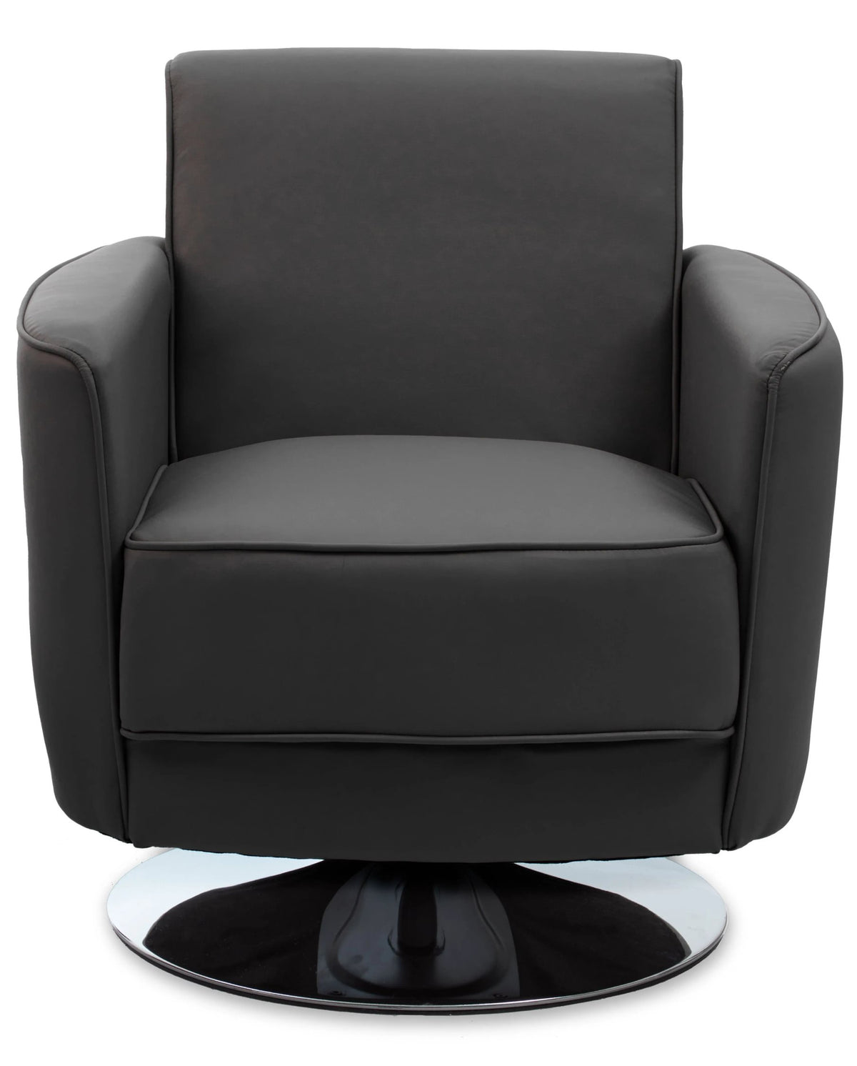 Soho Grey Leather Effect Swivel Chair