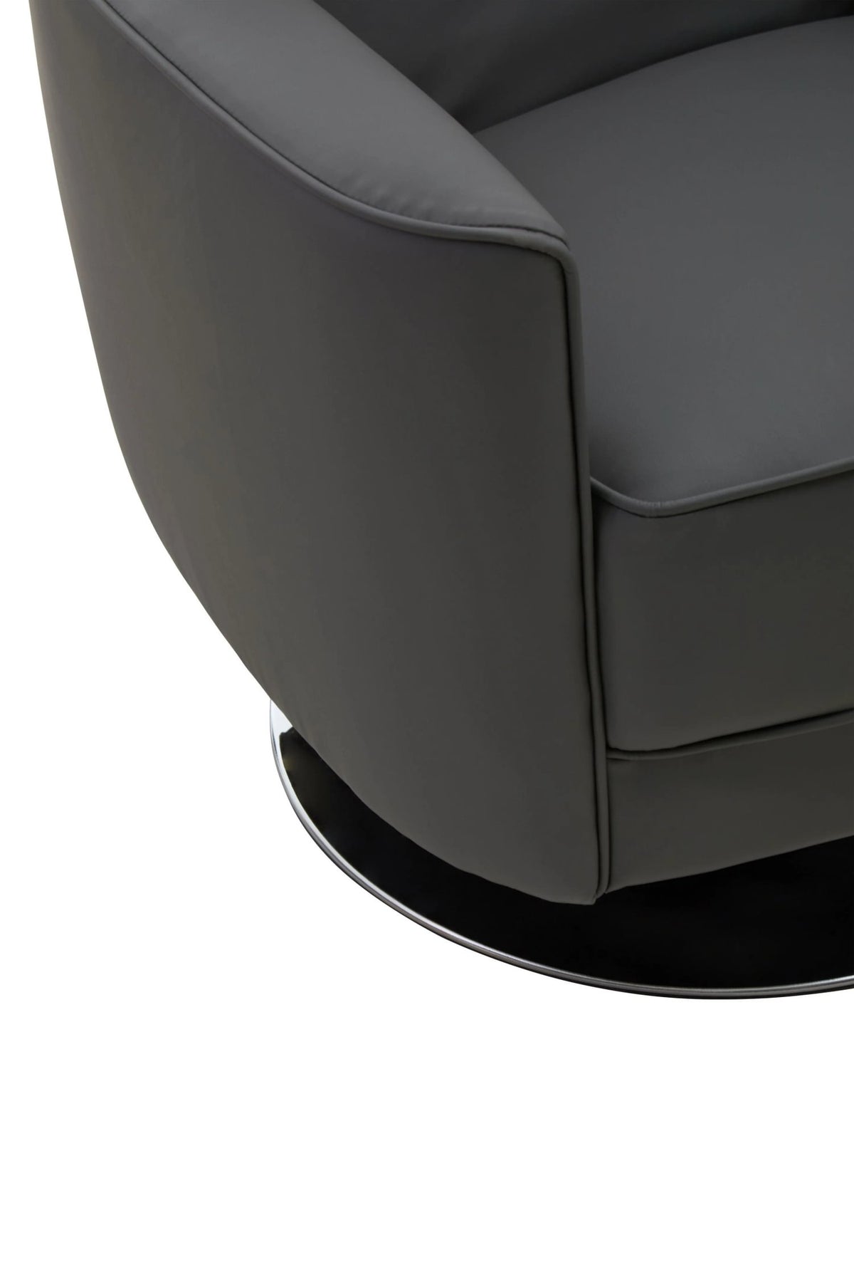 Soho Grey Leather Effect Swivel Chair