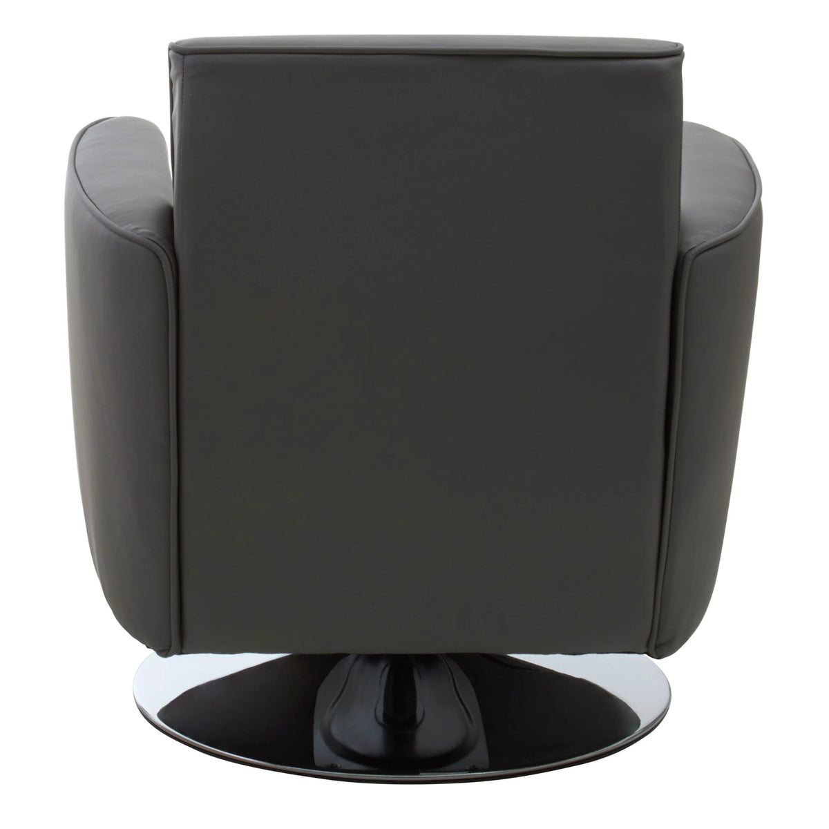 Soho Grey Leather Effect Swivel Chair