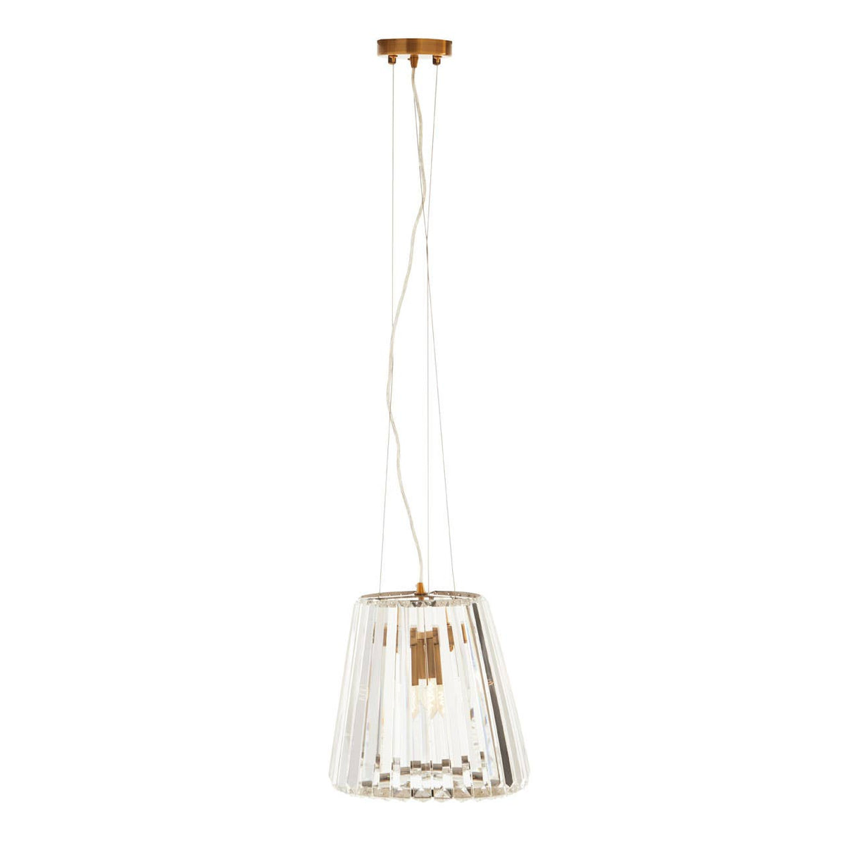 Vienna 3 Bulb Crystal Pendant Light #colour_bronze