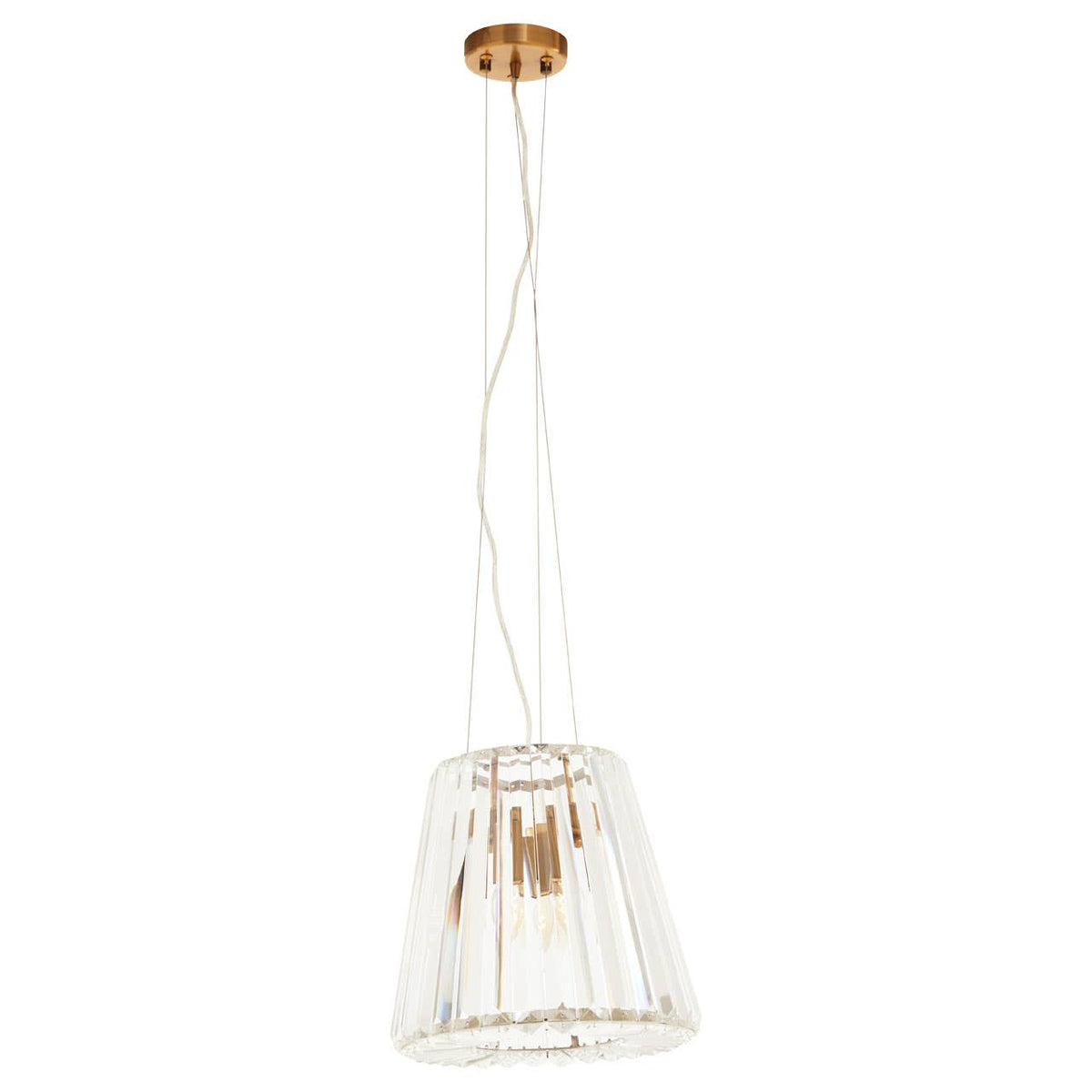 Vienna 3 Bulb Crystal Pendant Light #colour_bronze