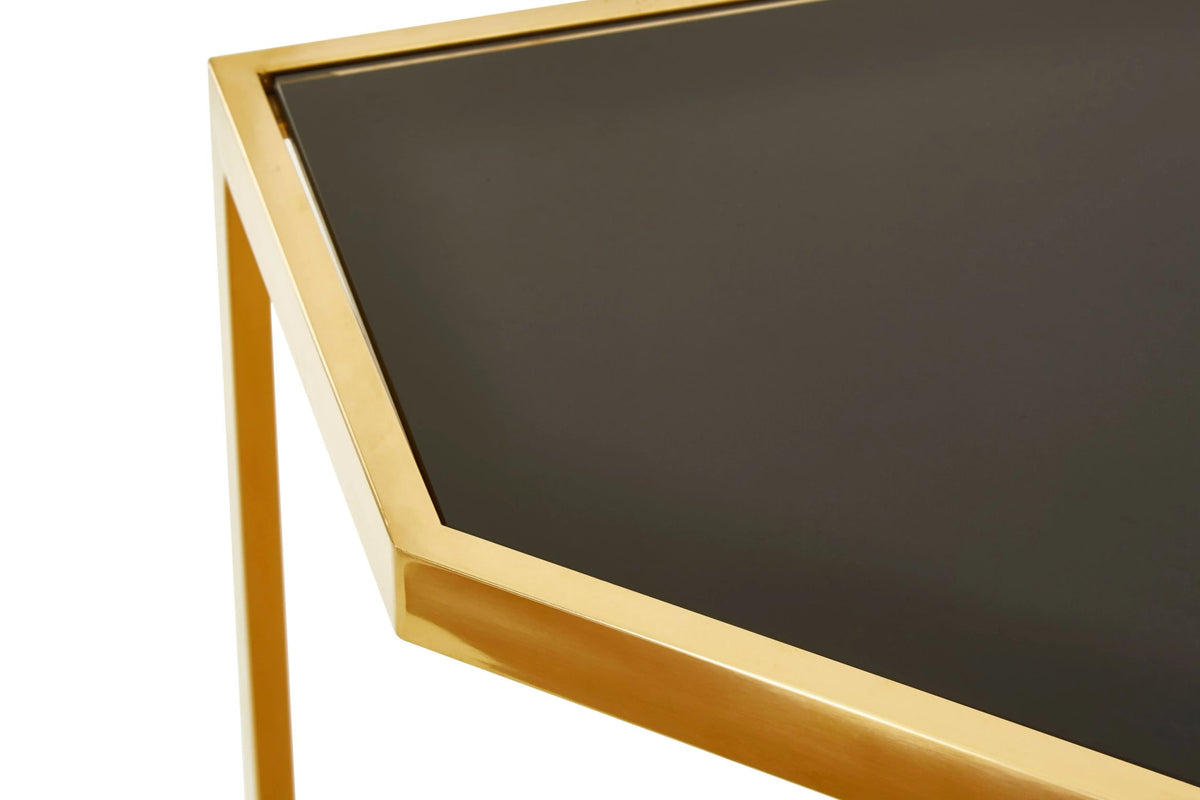Sudbury Black Tempered Glass Console Table