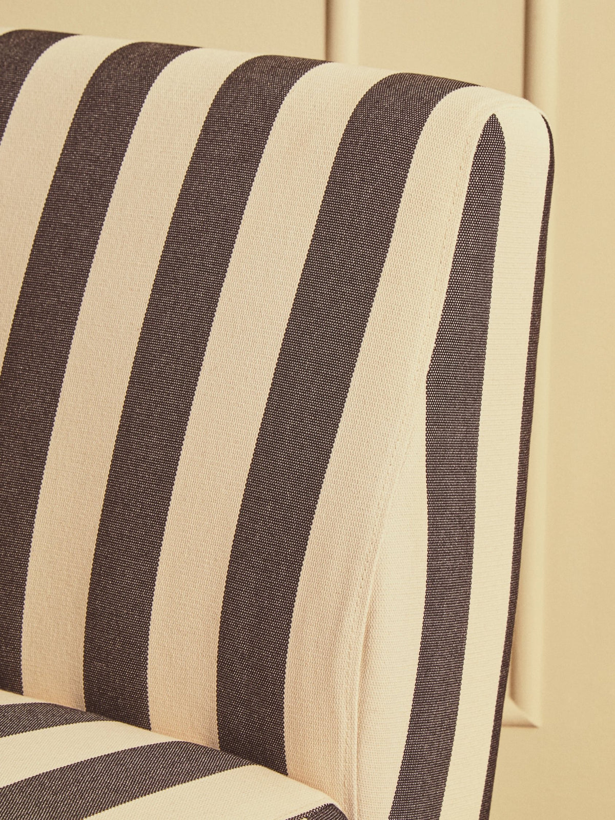 Barnstaple Black and White Stripe Armless Chair