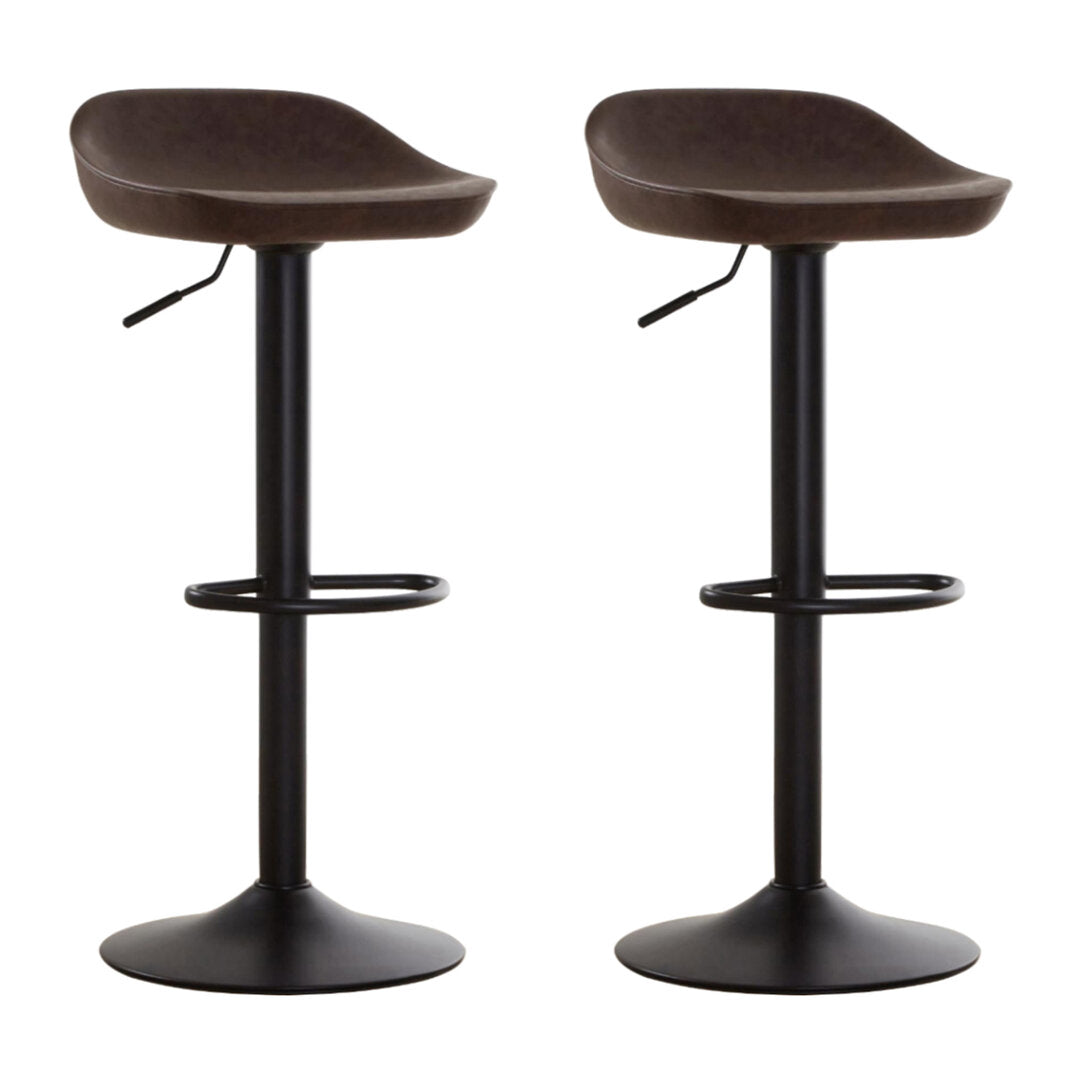 Devon Set Of Two Mocha Bar Stools