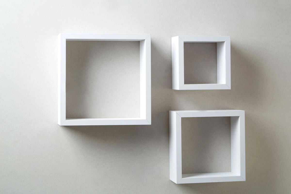 Burford Set of Three Wall Cubes #colour_white
