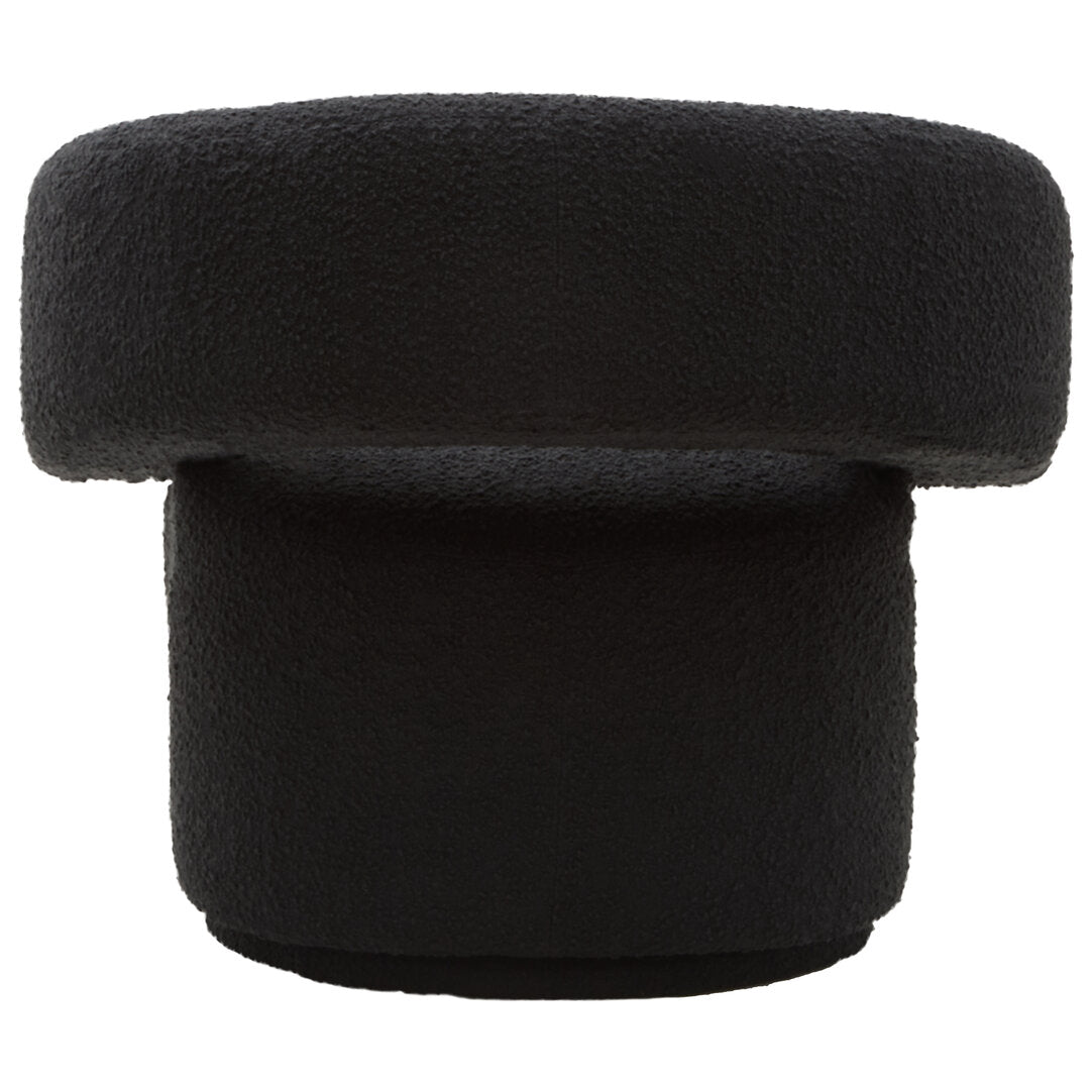 Madison Black Boucle Curved Revolving Armchair
