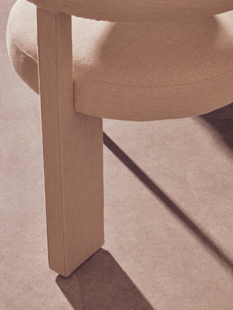 Balmoral Cream Texture Linen Dining Chair with Black Metal Frame