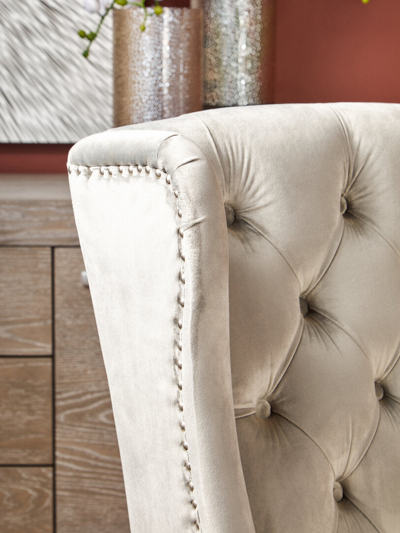 Vienna Townhouse Grey Velvet Dining Chair