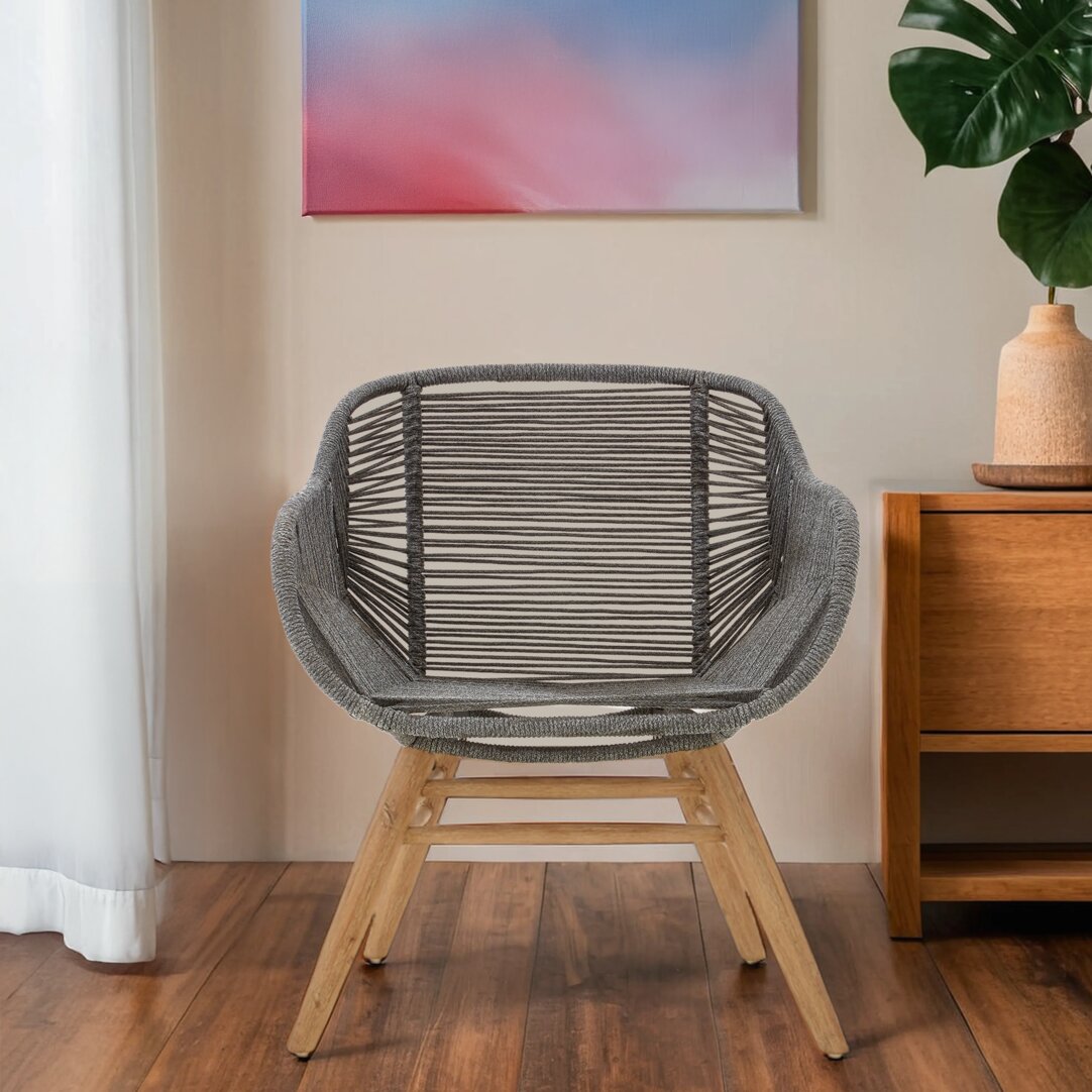 York Grey Rope Armchair