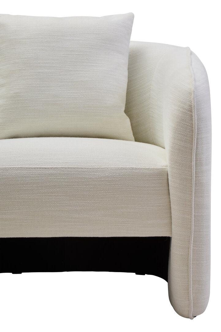 Norwich Cream Linen Effect Curved Chair