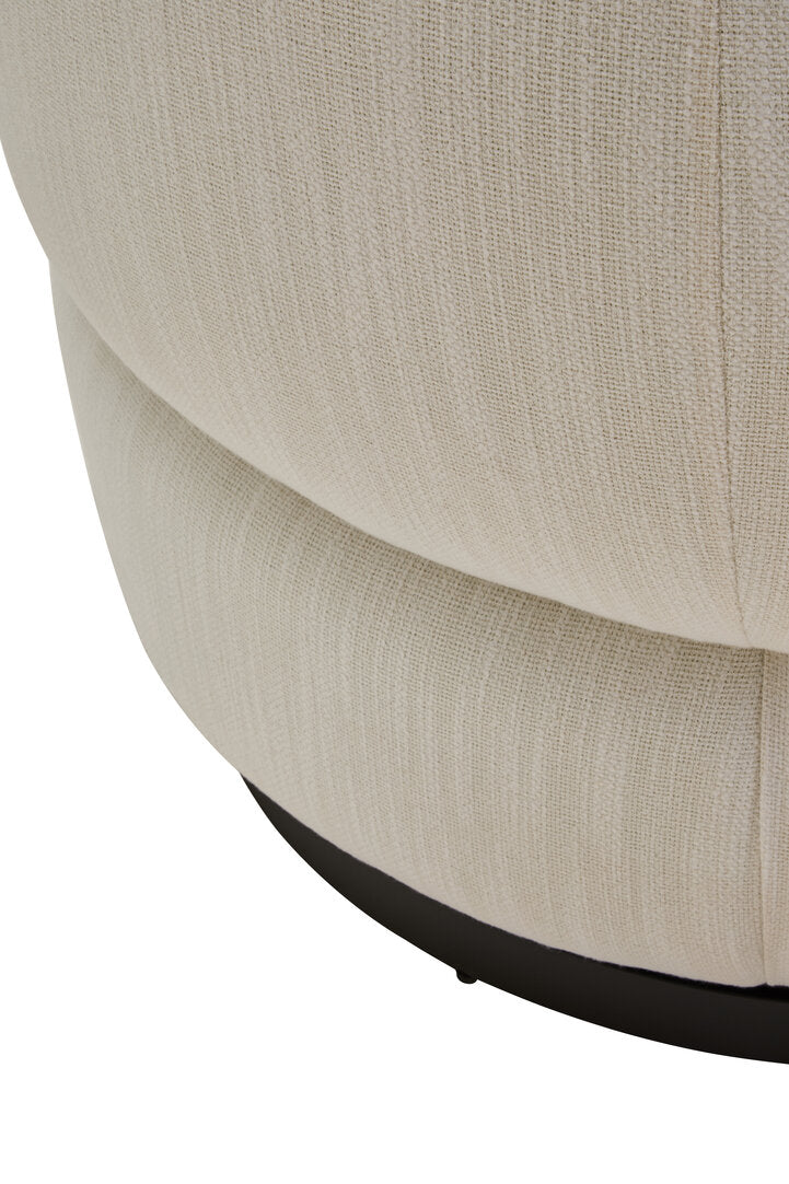 Lincoln Textured Cream Curved Swivel Chair