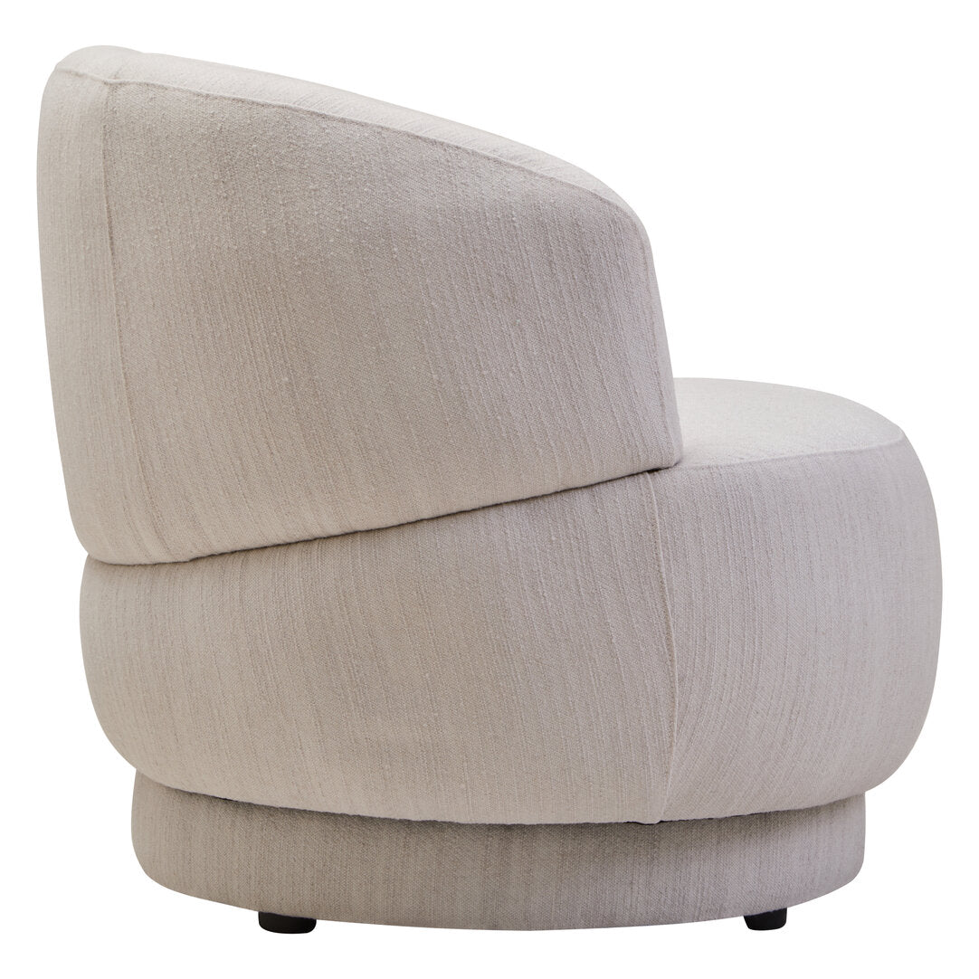 Bristol Ivory Linen Curved Chair