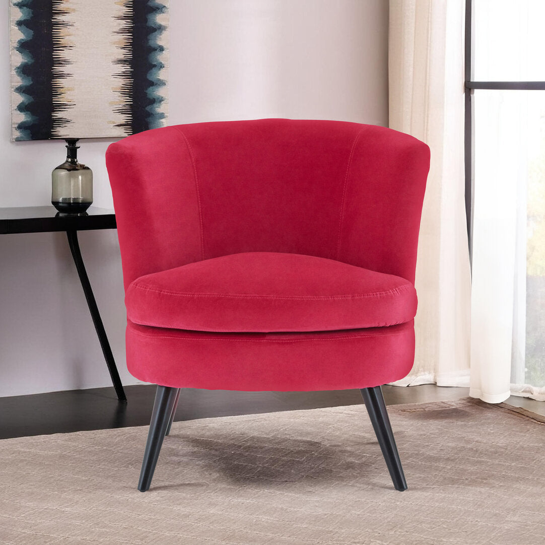 Florence Pink Velvet Round Accent Chair