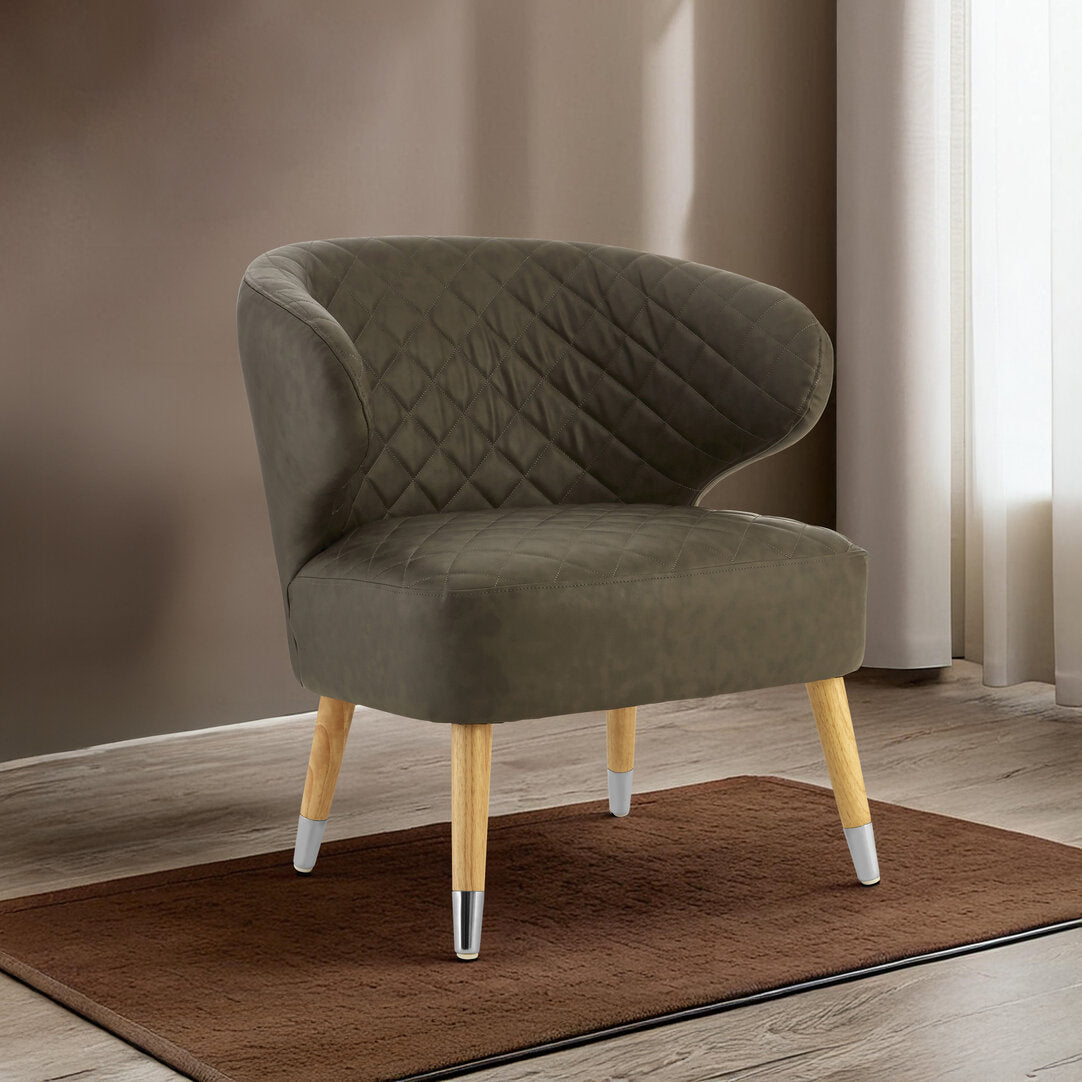 Soho Brown Leather Effect Accent Chair