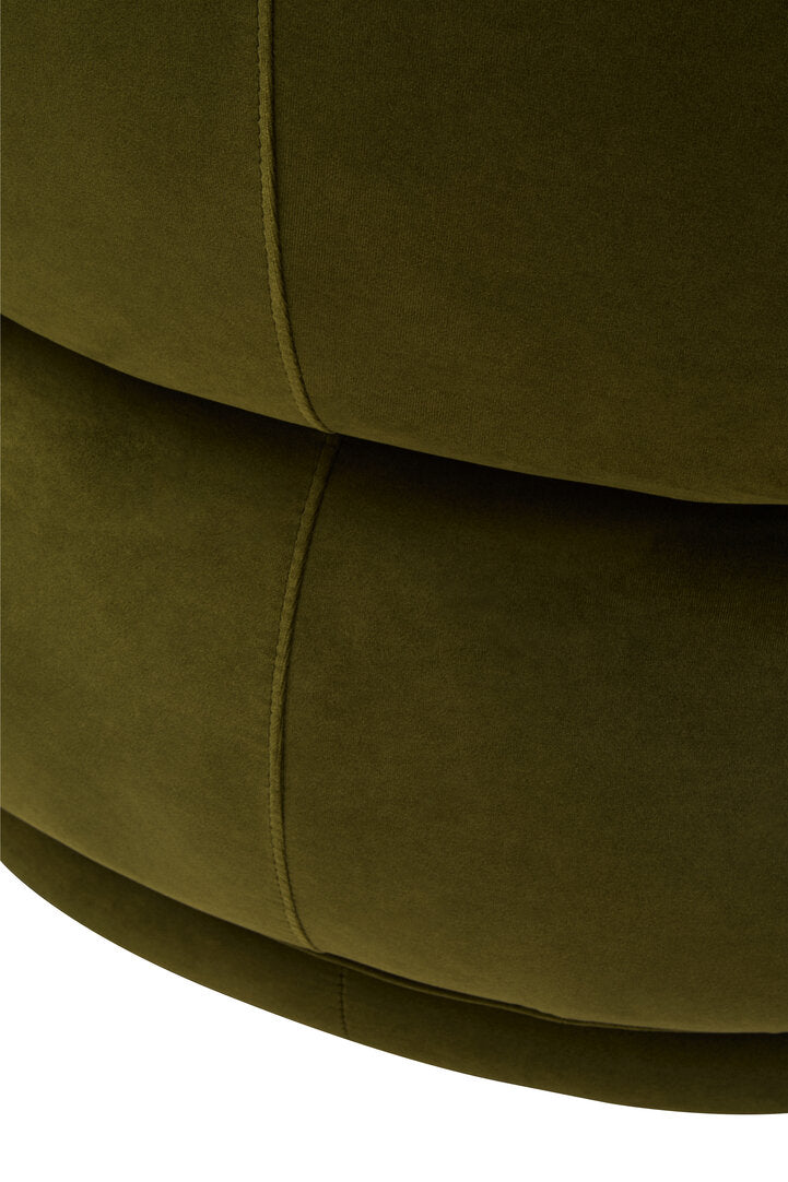 Durham Forest Green Curved Velvet Chair