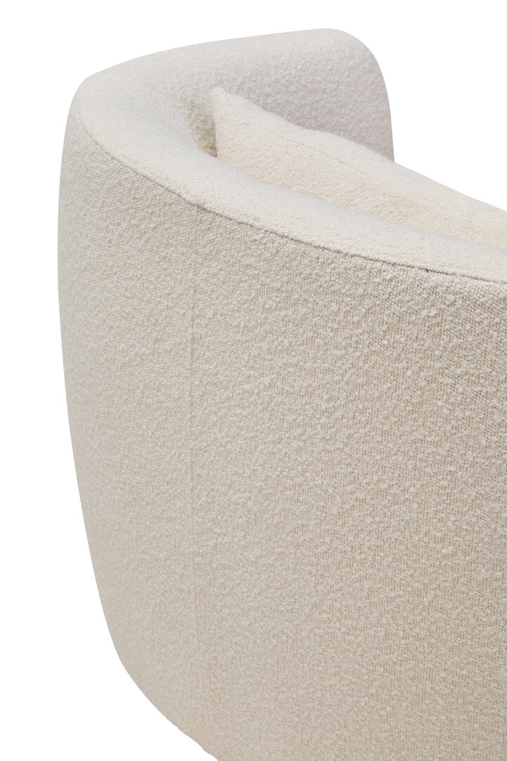 Bath Textured Cream Curved Chair