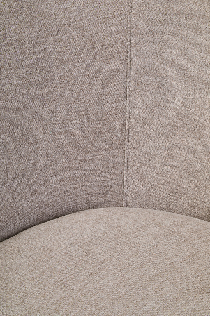 Chester Taupe Chenille Curved Chair