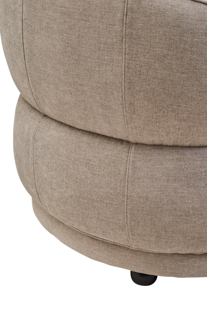 Chester Taupe Chenille Curved Chair