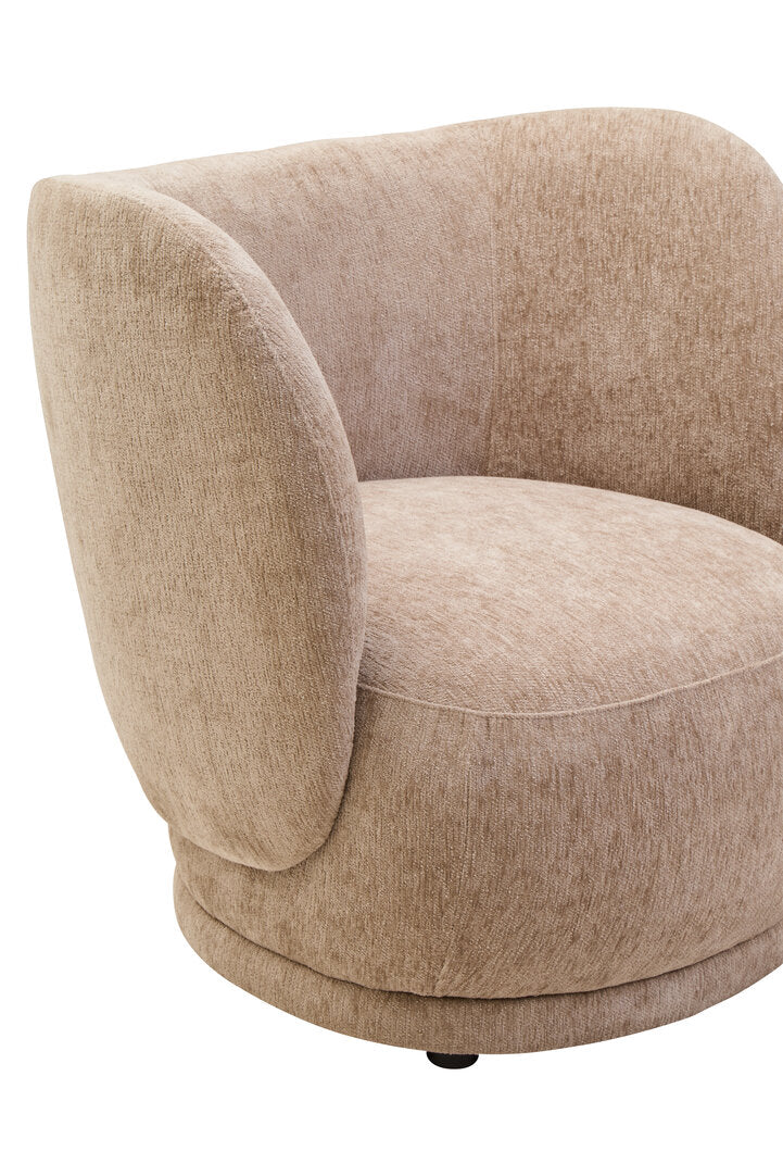Harrogate Deep Stone Chenille Curved Chair