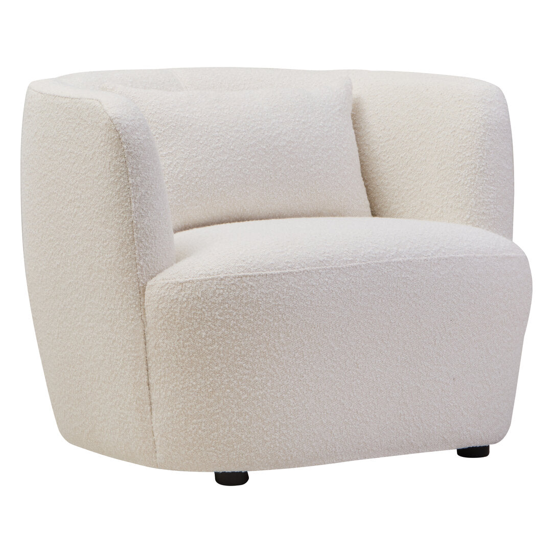 Bath Textured Cream Curved Chair