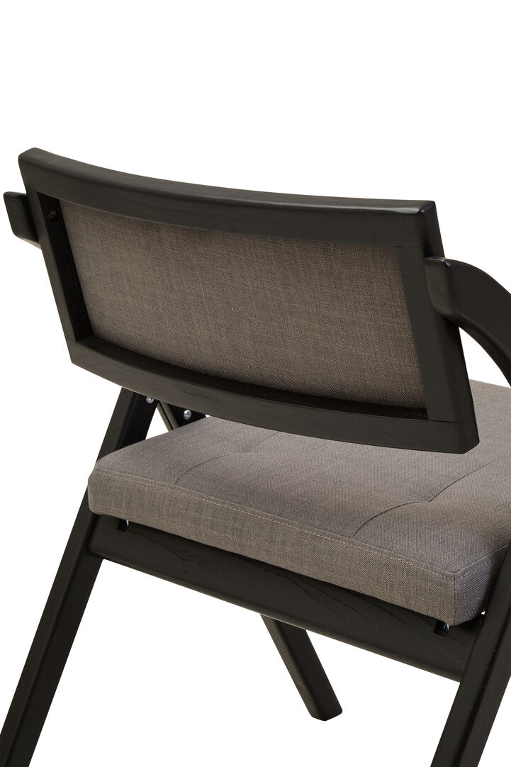 Stirling Grey and Black Elm Wood Folding Chair