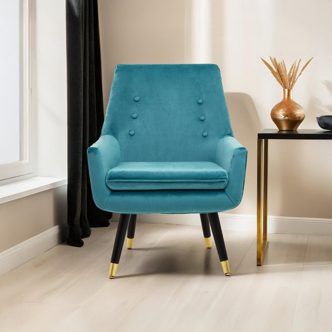 Brighton Green Velvet Armchair