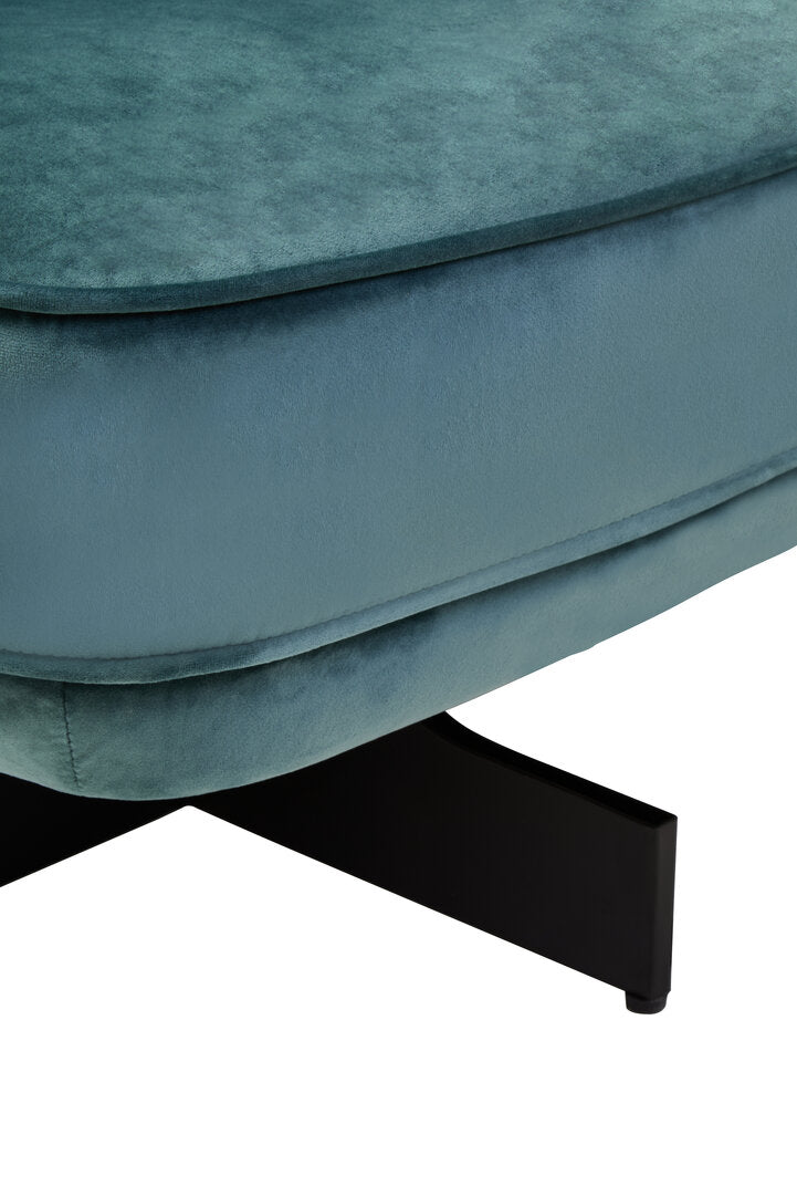 Harrogate Azure Velvet Swivel Chair