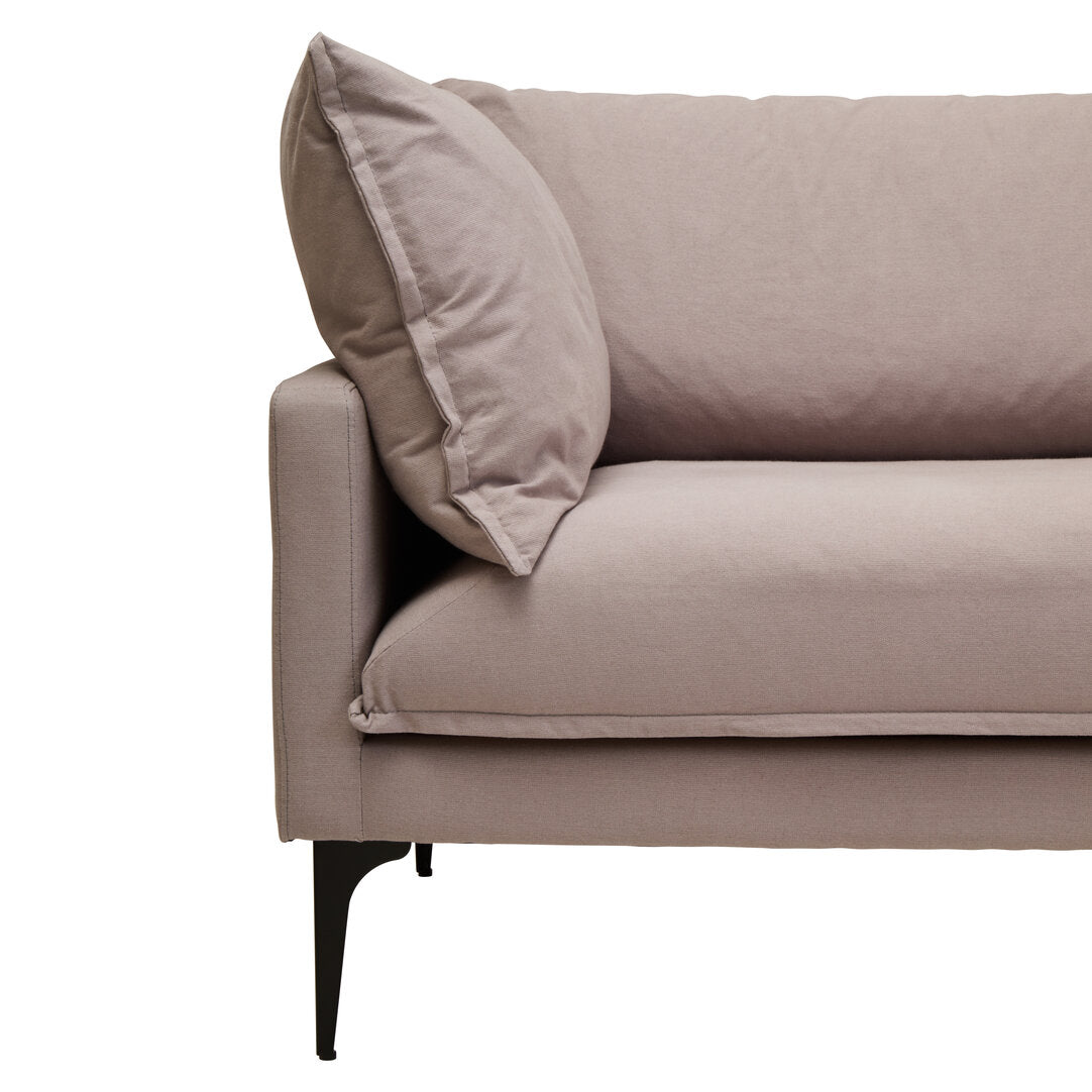 Savannah Grey Three Seat Right Chaise Sofa