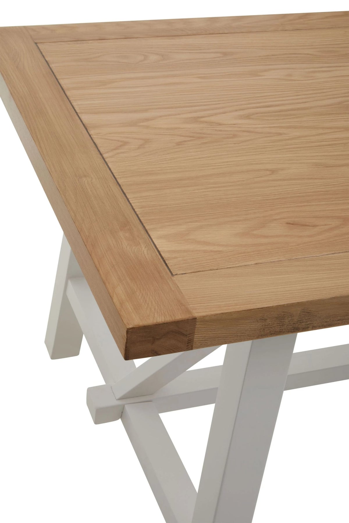 Brighton Natural Oak Wood Top Rectangular Dining Table