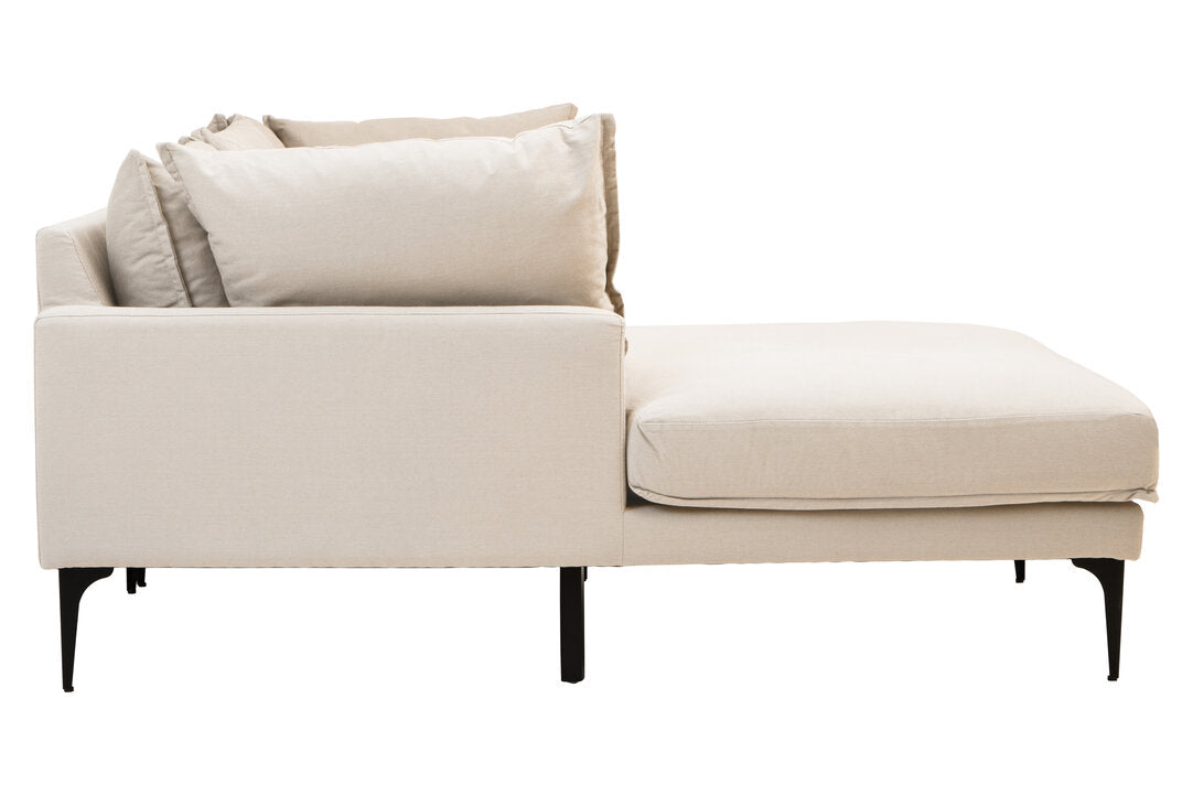 Savannah Cream Three Seat Left Chaise Sofa