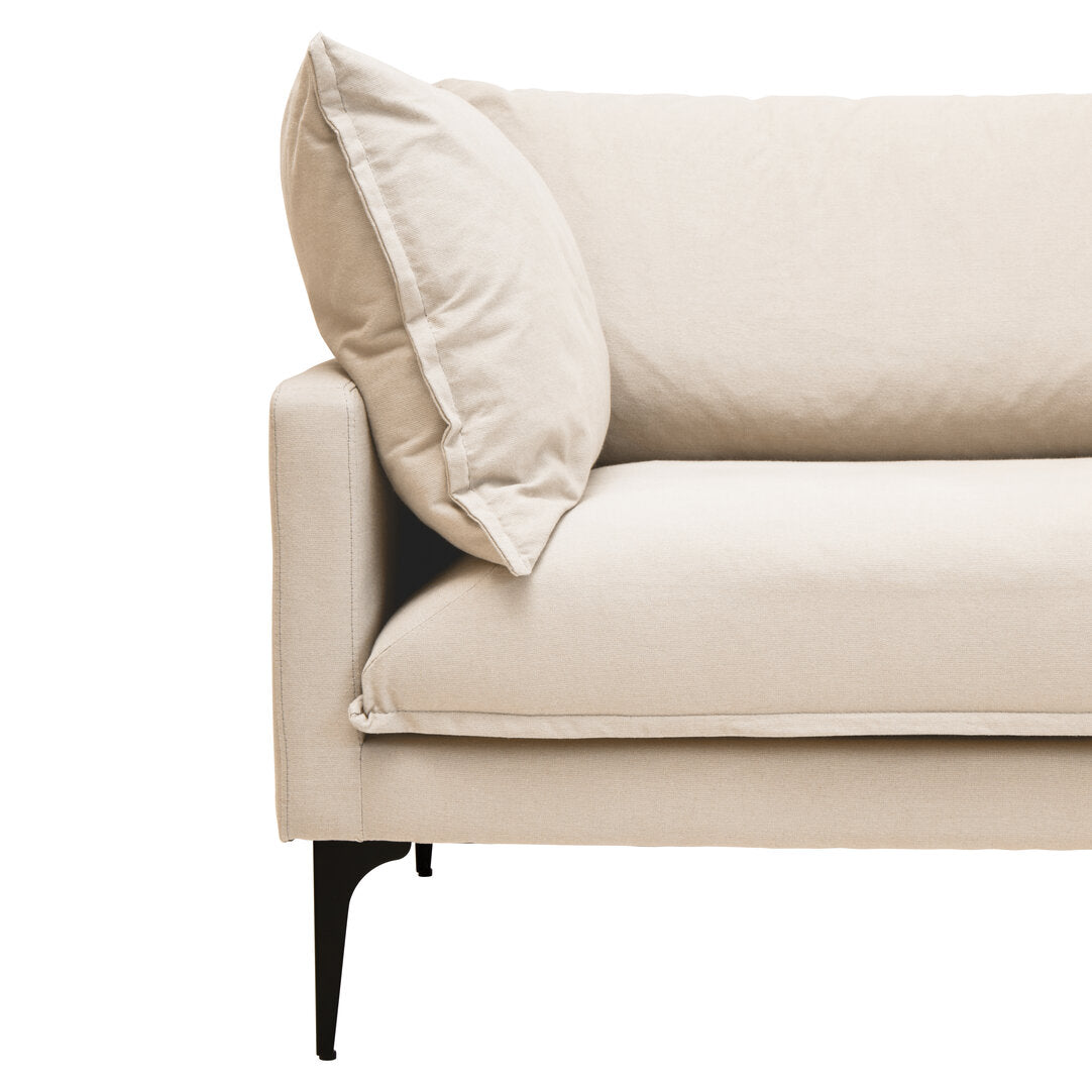 Savannah Cream Three Seat Right Chaise Sofa