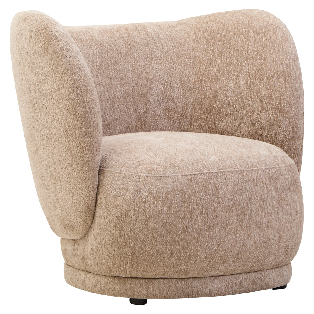 Harrogate Deep Stone Chenille Curved Chair
