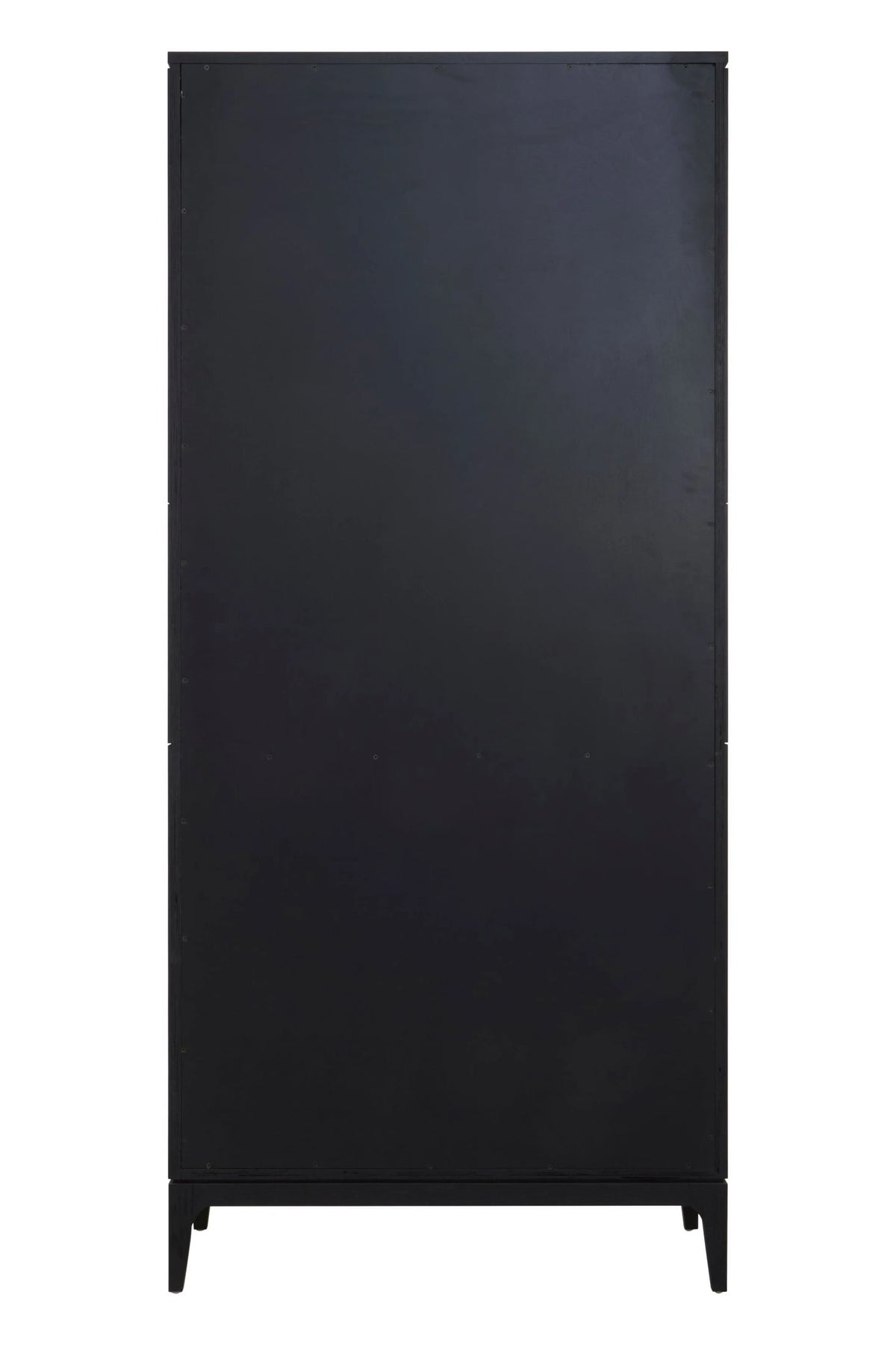 Kensington Black and Natural Oak Wood Tall Cabinet