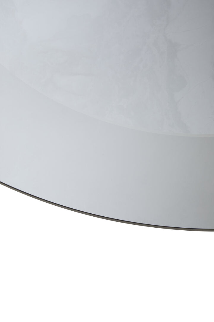 Aurora Round Grey Glass And Ceramic Large Coffee Table