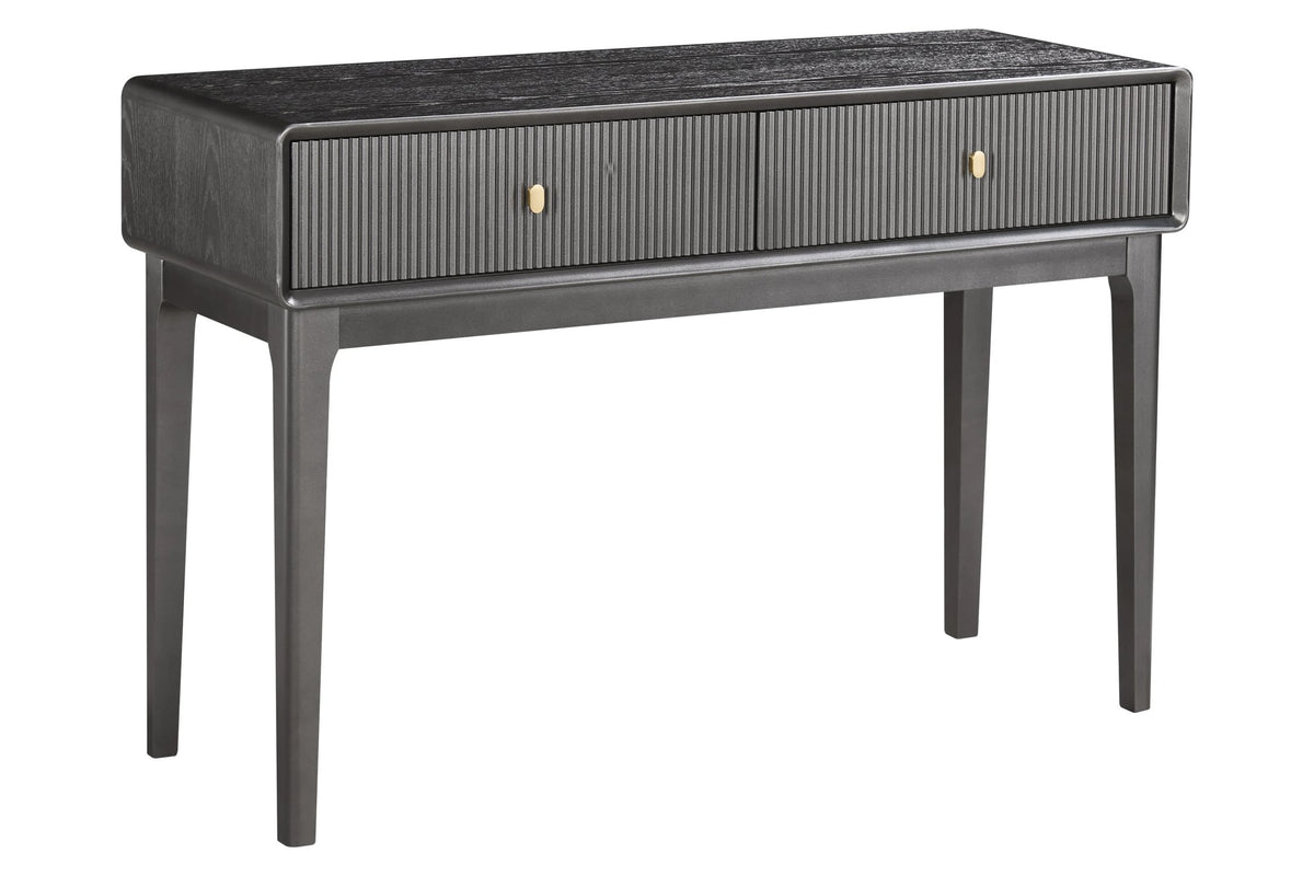 Rye Wood Veneer Two Drawer Dressing Table