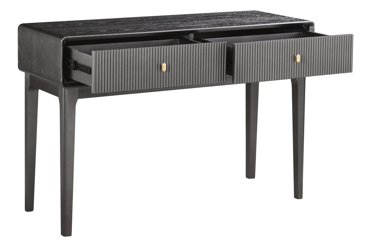 Rye Wood Veneer Two Drawer Dressing Table