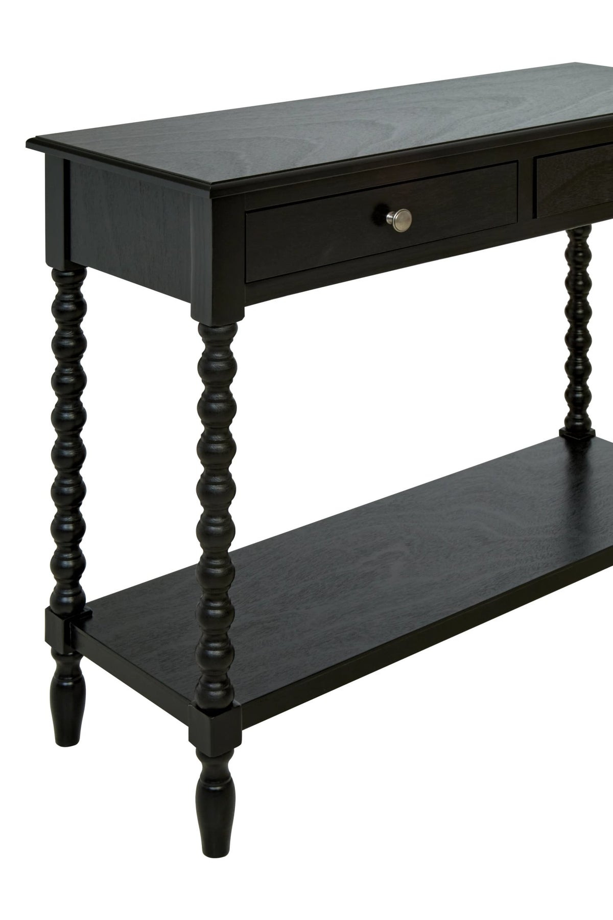 Savoy Two Drawer Bobble Detail Wooden Console Table