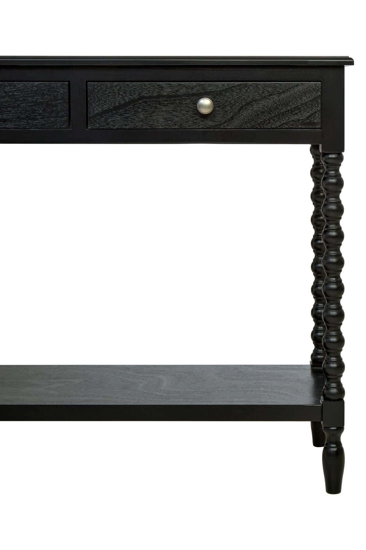 Savoy Two Drawer Bobble Detail Wooden Console Table