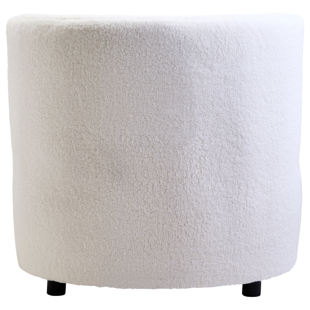 Carlton Ivory Boucle Effect Armless Lounge Chair