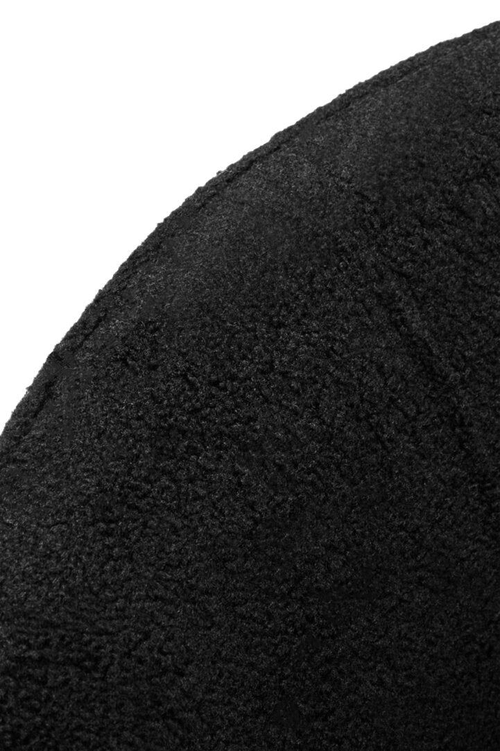 Carlton Black Boucle Effect Curved Lounge Chair With Swivel Base