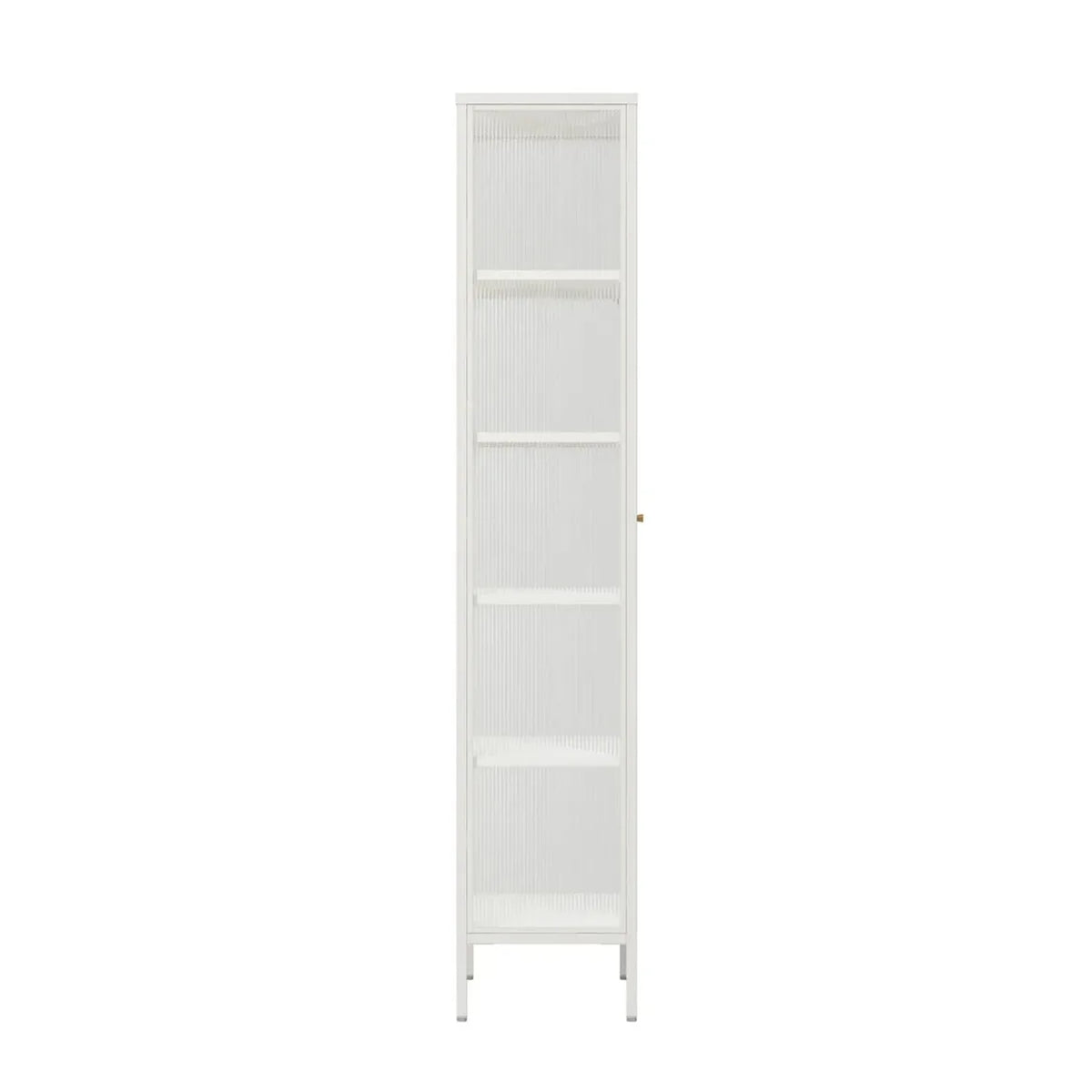 Ashford Metal Fluted Glass Door Tall Cabinet