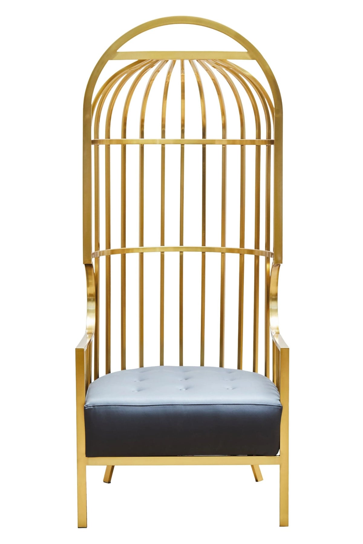 Notting Brushed Gold Dome Cage Chair
