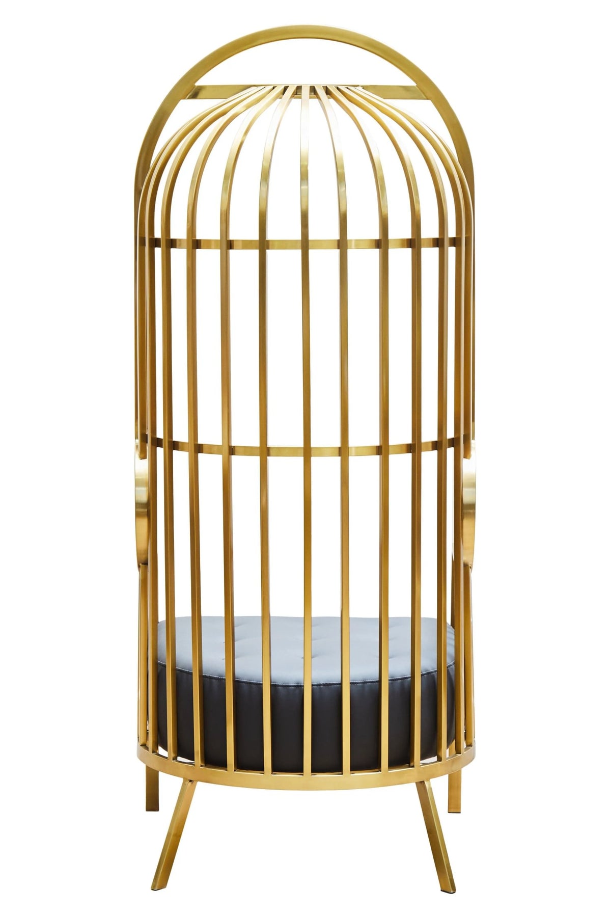 Notting Brushed Gold Dome Cage Chair